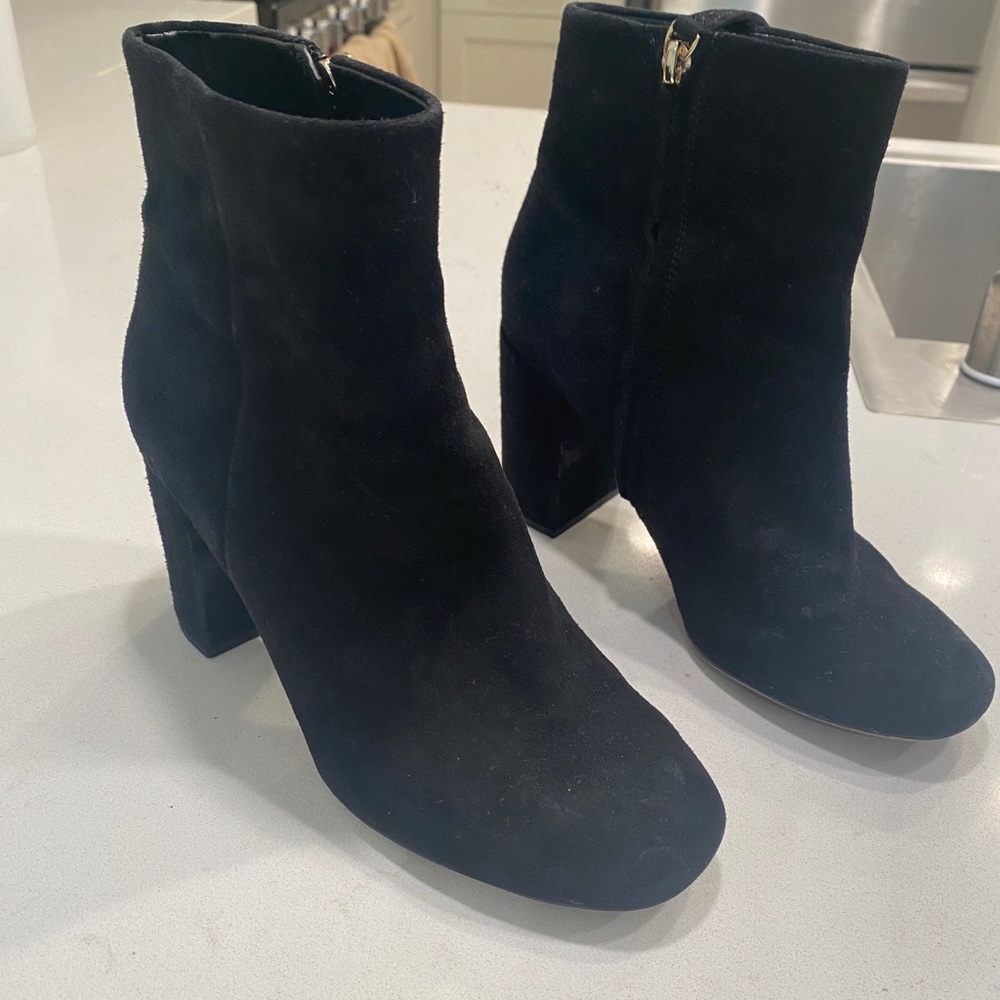 Black suede Clark’s boots
